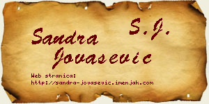 Sandra Jovašević vizit kartica